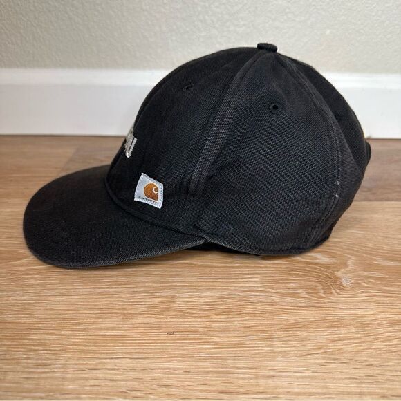 Carhartt Rehau Embroidered Black Snapback Cap Hat - Picture 4 of 11